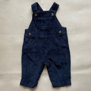 Black corduroy baby overalls